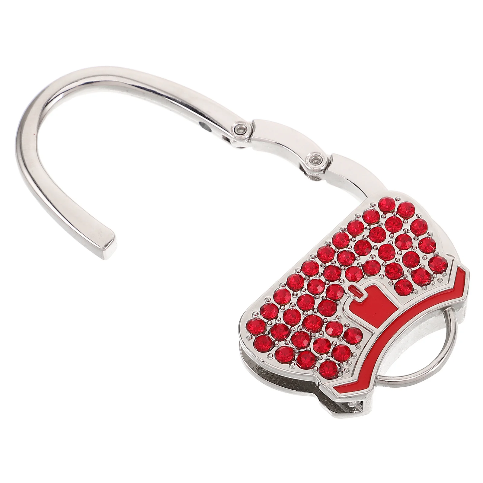 

Lockable Rhinestone Purse Hook Elegant Handbag Hanger Table Bag Holder Sparkling Durable Design Luggage Hook and Buckle