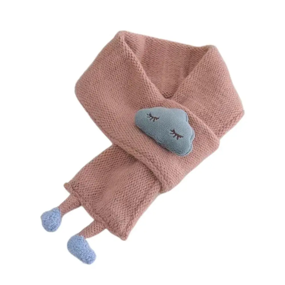 

Korean Knit Scarf Thick Warm Cartoon Clouds 's Scarf Neck Wraps Neck Guards Scarves Autumn Winter