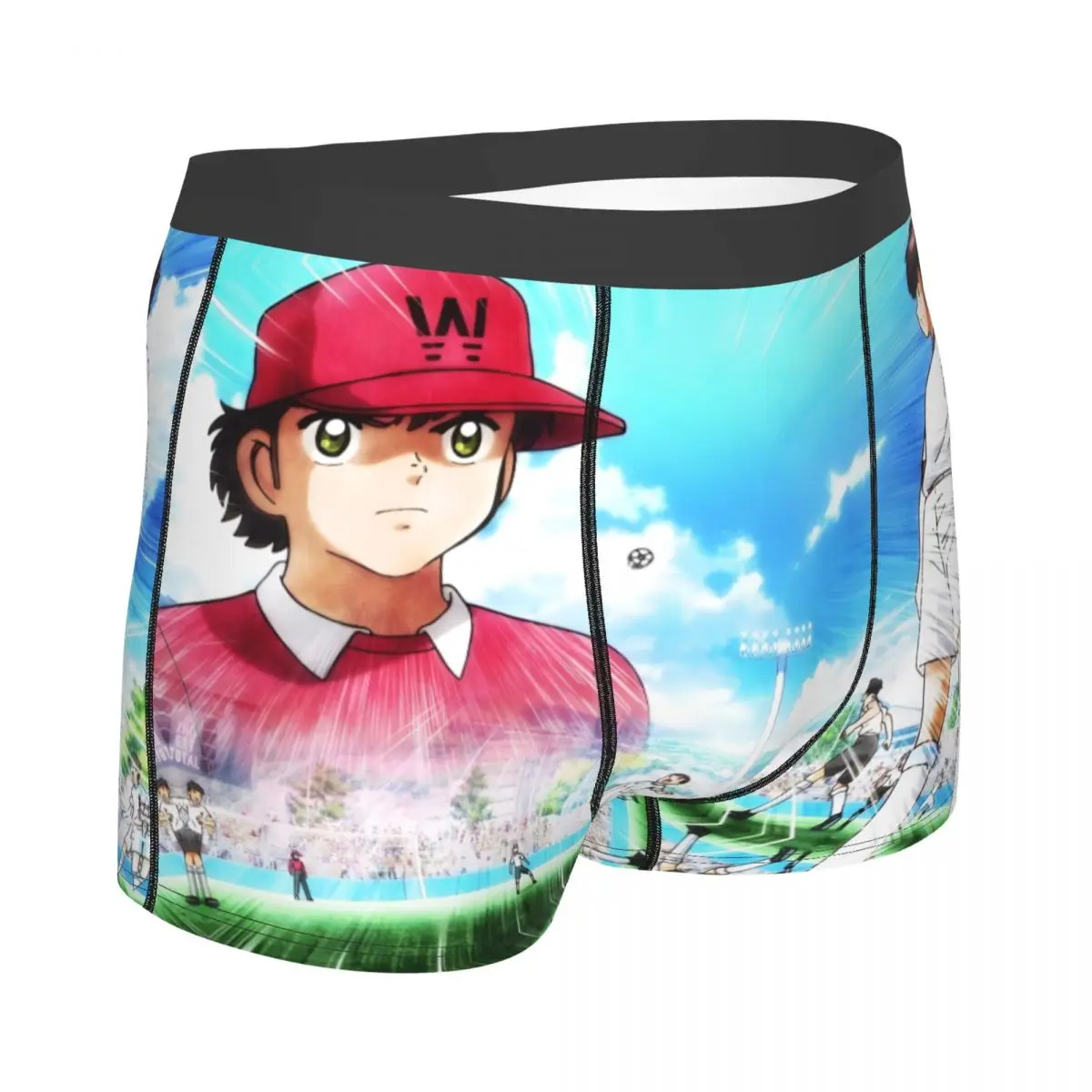 Fly Ball Captain Tsubasa Soccer Anime Underpants Cotton Panties Male Underwear Print Shorts Boxer Briefs