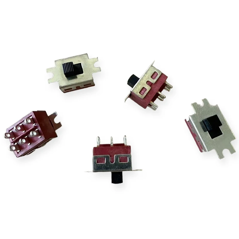 5PCS SS-22D08 G5 (2P2T)Toggle Switch Double Row 6Pin Handle 5mm High Vertical Type High Current 50V 0.5A DC Slide Switches