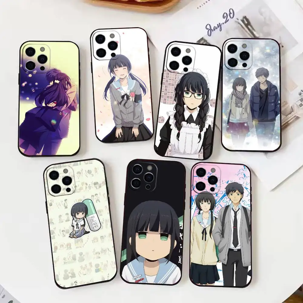 

Comics R-ReLIFE H-Hiro Phone Case For iPhone 17 16 15 14 13 12 Max Plus Silicone Black Cover