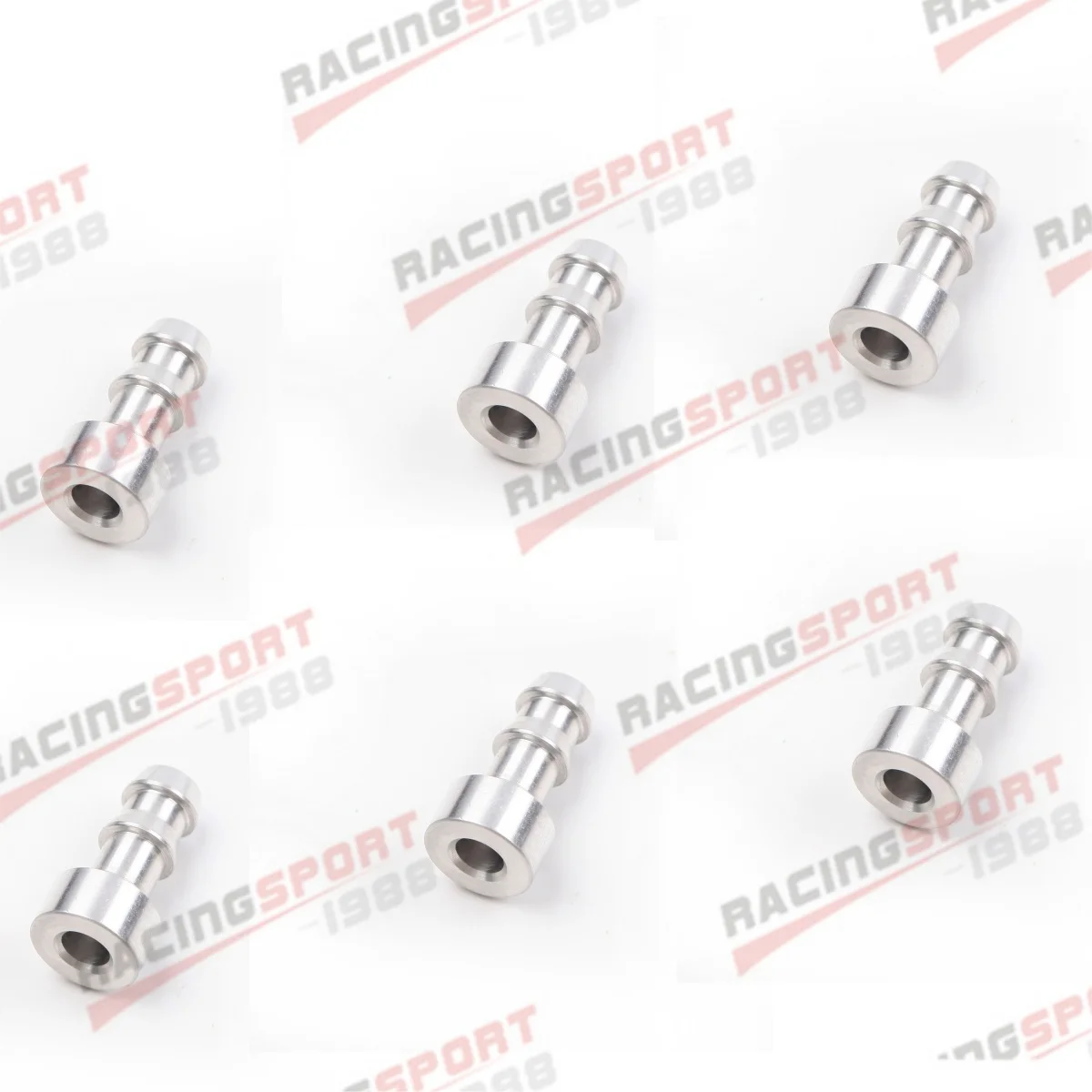 Aluminum Straight Barb Weld On Bungs Fitting Round Base Barb O.D.:1/4