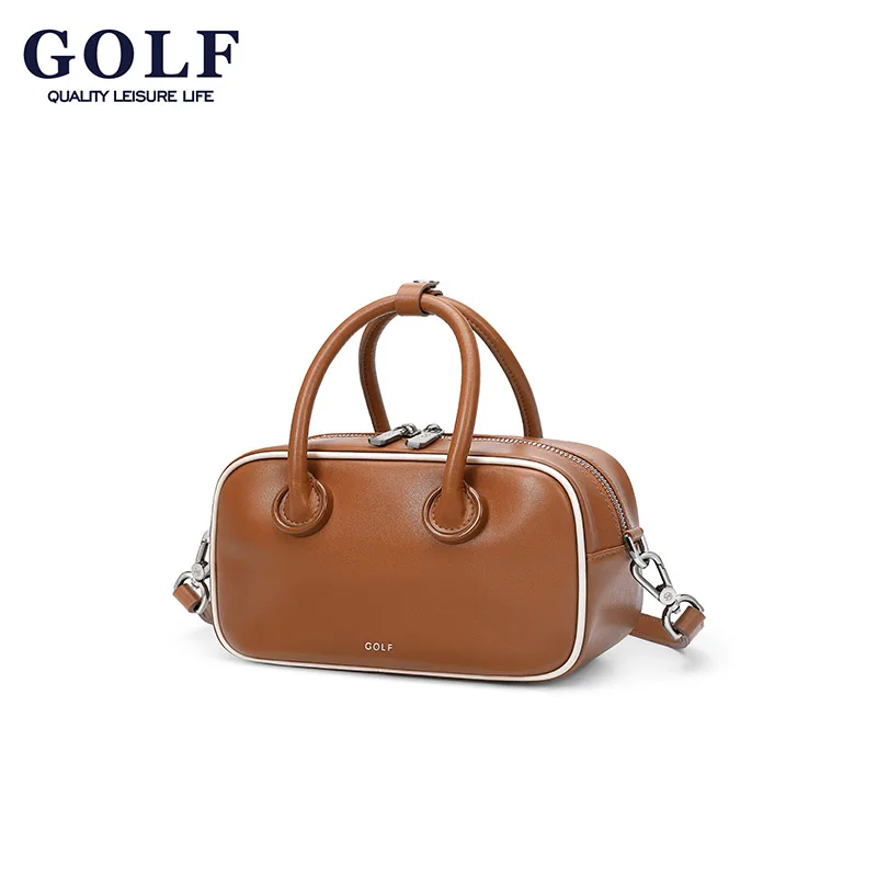 

GOLF Leather Crossbody Bag for Women Vintage Shoulder Bag Women's Soft Leather Small Commuter Bag Elegant Handbag Solid Color