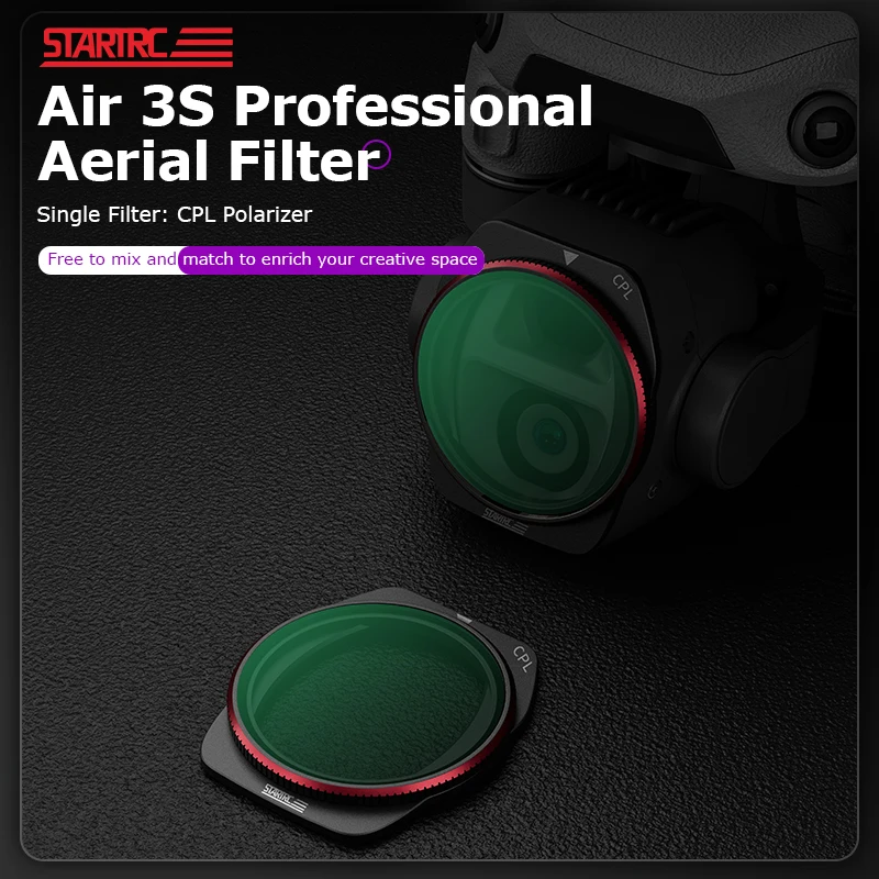 Air 3S Lens Filter for DJI Air 3S Drone Camera UV CPL Natural Night Filter Aluminum alloy Clip-on For DJI Air 3S Accessories