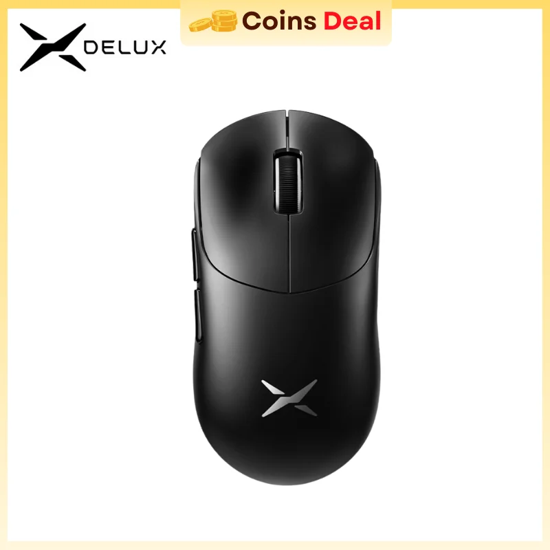Delux M400 Wireless Gaming Mouse,24000DPI,1KHz Polling Rate,PAW3311,Tri-mode 500mAh Rechargable Mice for All Hands PC Gamer