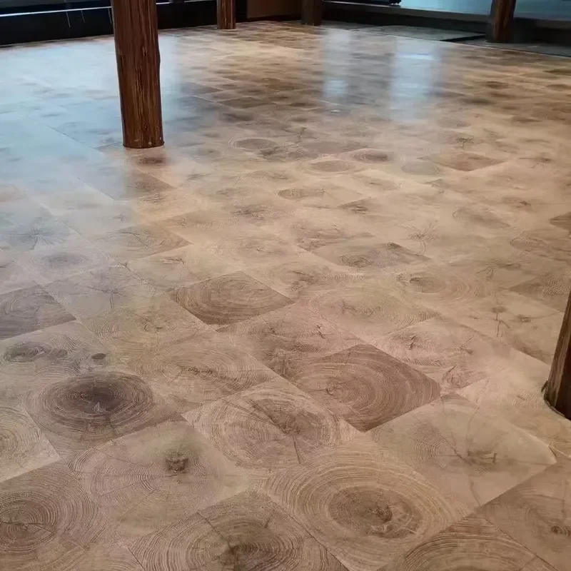 Factory Direct Sale High-Quality Tree Ring Pattern Multi Layer Solid Wood Flooring for Home Decoration