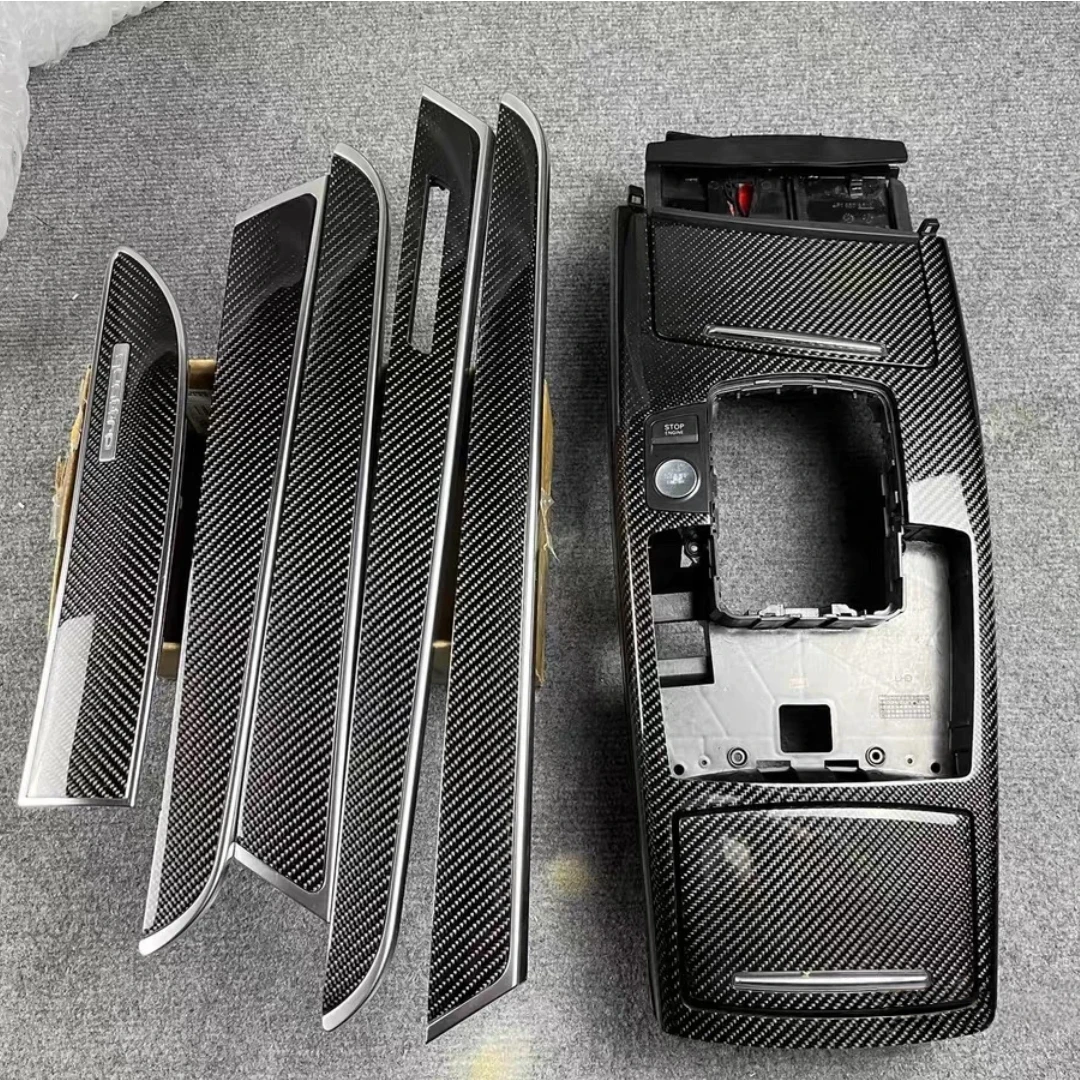 For Audi A6 C6 2005-2011 Real Carbon Fiber Interior  Replacement Set Center Console Gear Shift Dashboard Door Panel Customize