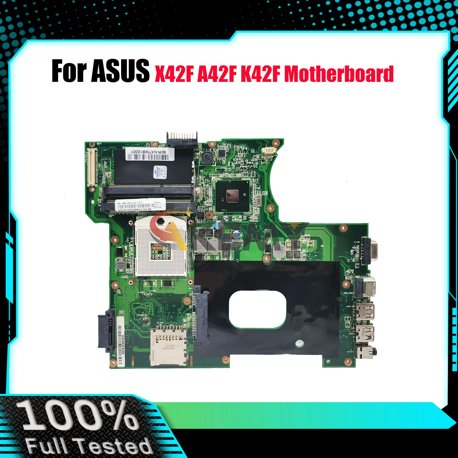 

Материнская плата для ноутбука K42F для ASUS K42F X42F A42F K42F Материнская плата для ноутбука Цей товар в наличии 100% тестирование ОК быстрая доставка