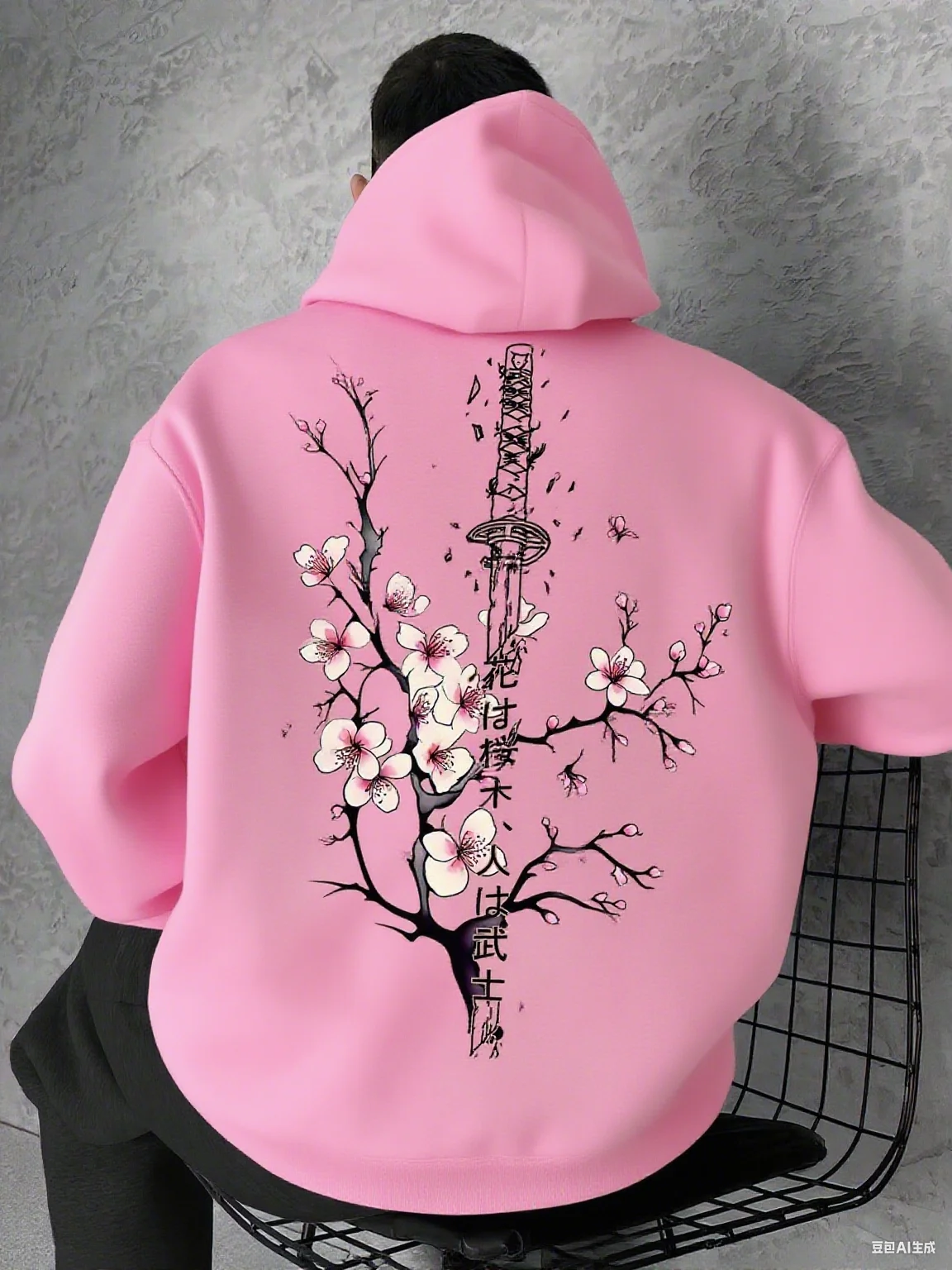 Japan Cherry Blossom Men Women Pullover Hoodie Street Casual Harajuku Y2K Retro Loose Sport Daily Autumn Winter Sweatshirt Top - Image 6