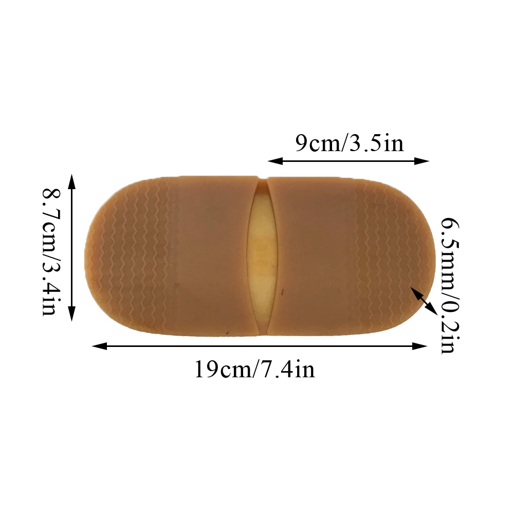 Sapatos de borracha grossa antiderrapante resistentes ao desgaste Solas para homens, sapatos de couro, sola de salto, acessórios de reparo, 1 par