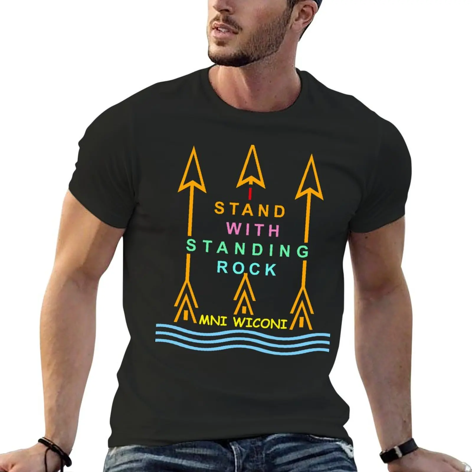 I stand with standing rock T-Shirt quick drying anime t shirts heavy weight t shirts for men
