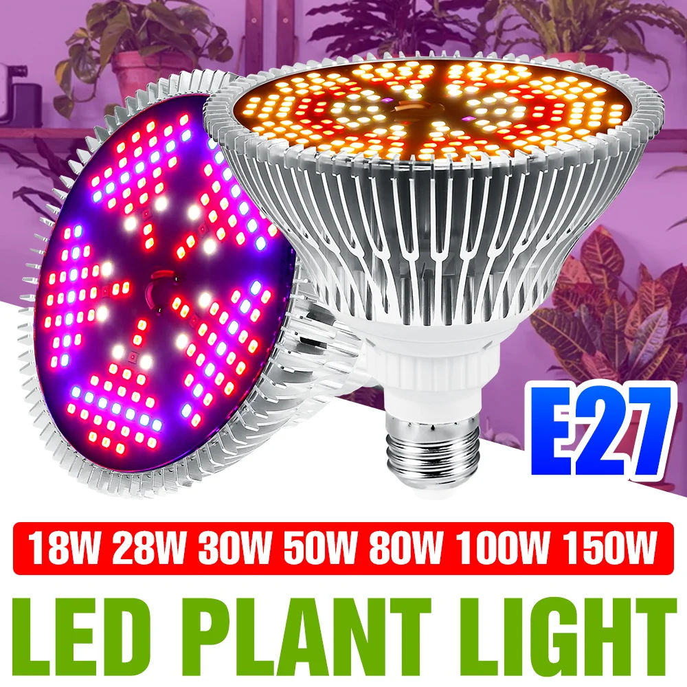 

150 Вт E27 полный спектр лампа для растений светодиодная внутренняя гидропонная коробка для роста E14 тепличная палатка Vegs выращивание семян фруктов и суккулентов