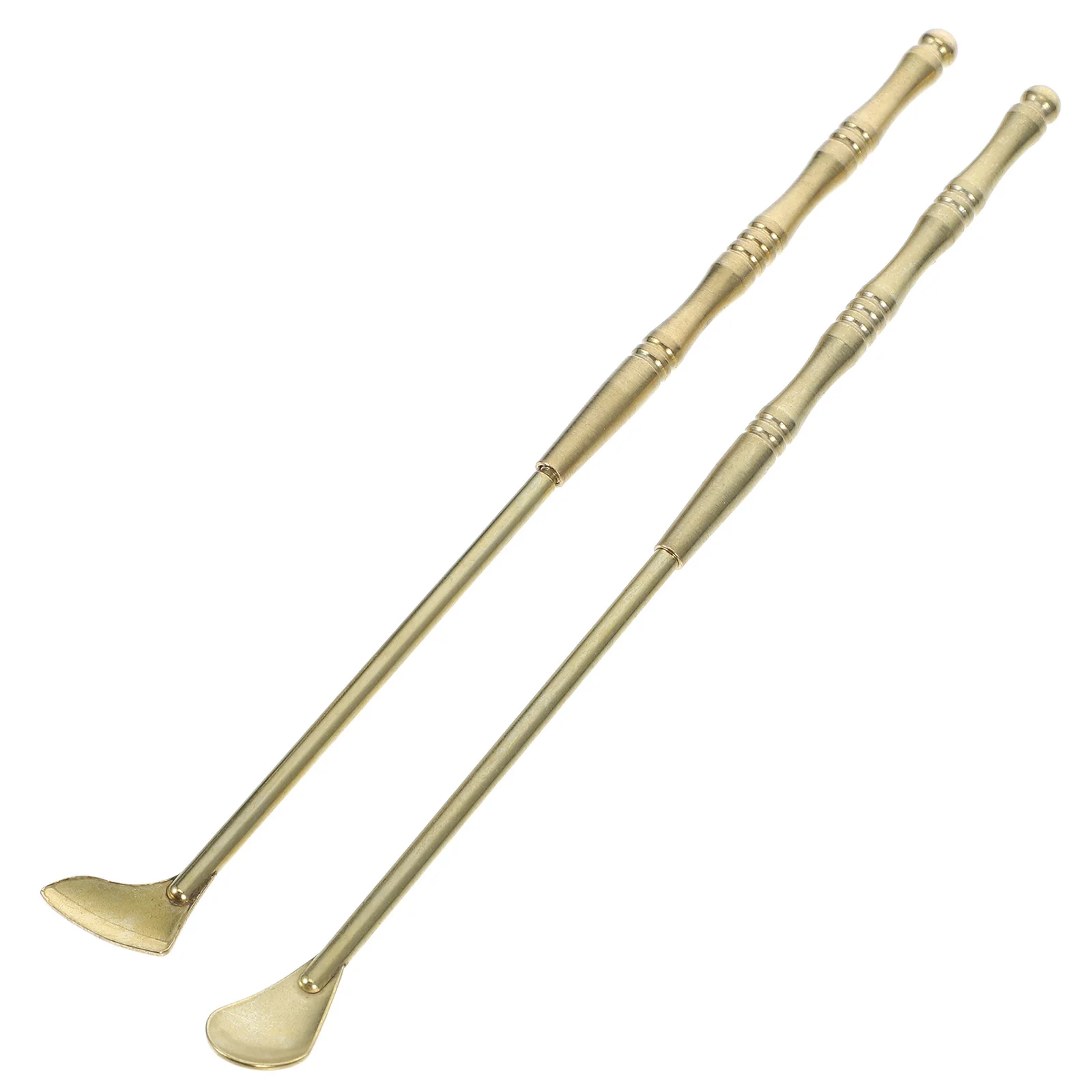 

2Pcs Incense Tool Set Pure Brass Copper Spoon Shovel Essential Accessories for Incense Burner Ash Tools Agarwood Mold Equipment
