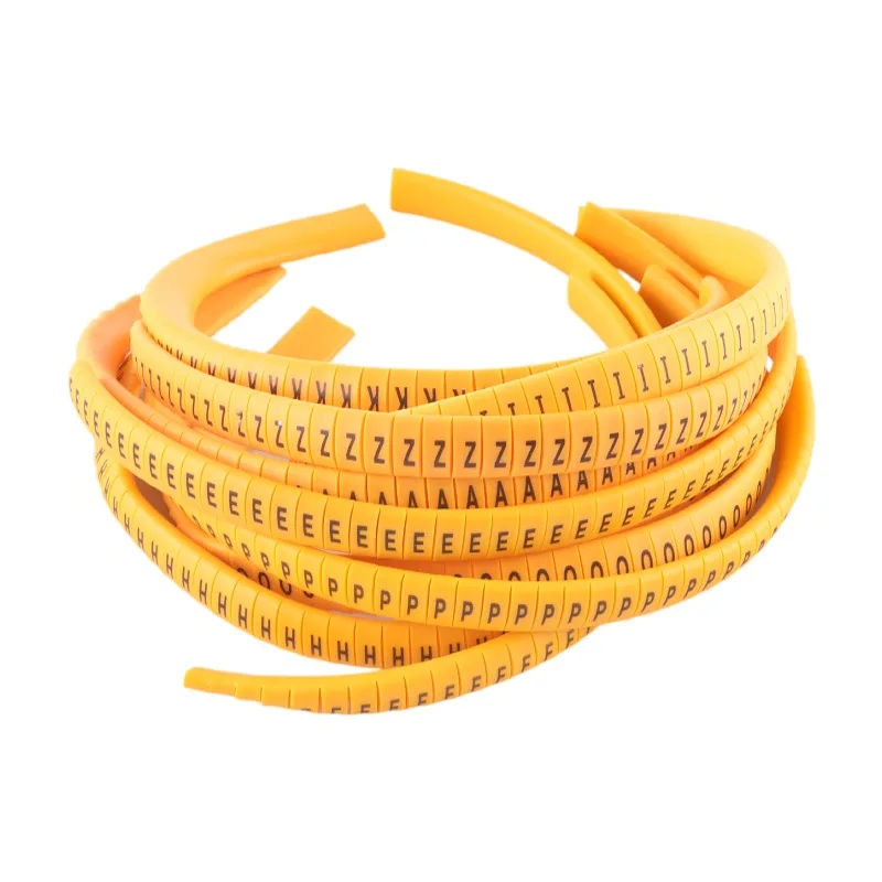 Ec-j Flat Number Tube Cable Wire Marker 0 To 9 For Cable Size A-z Letters Cable Markers Label Marking Cable Management
