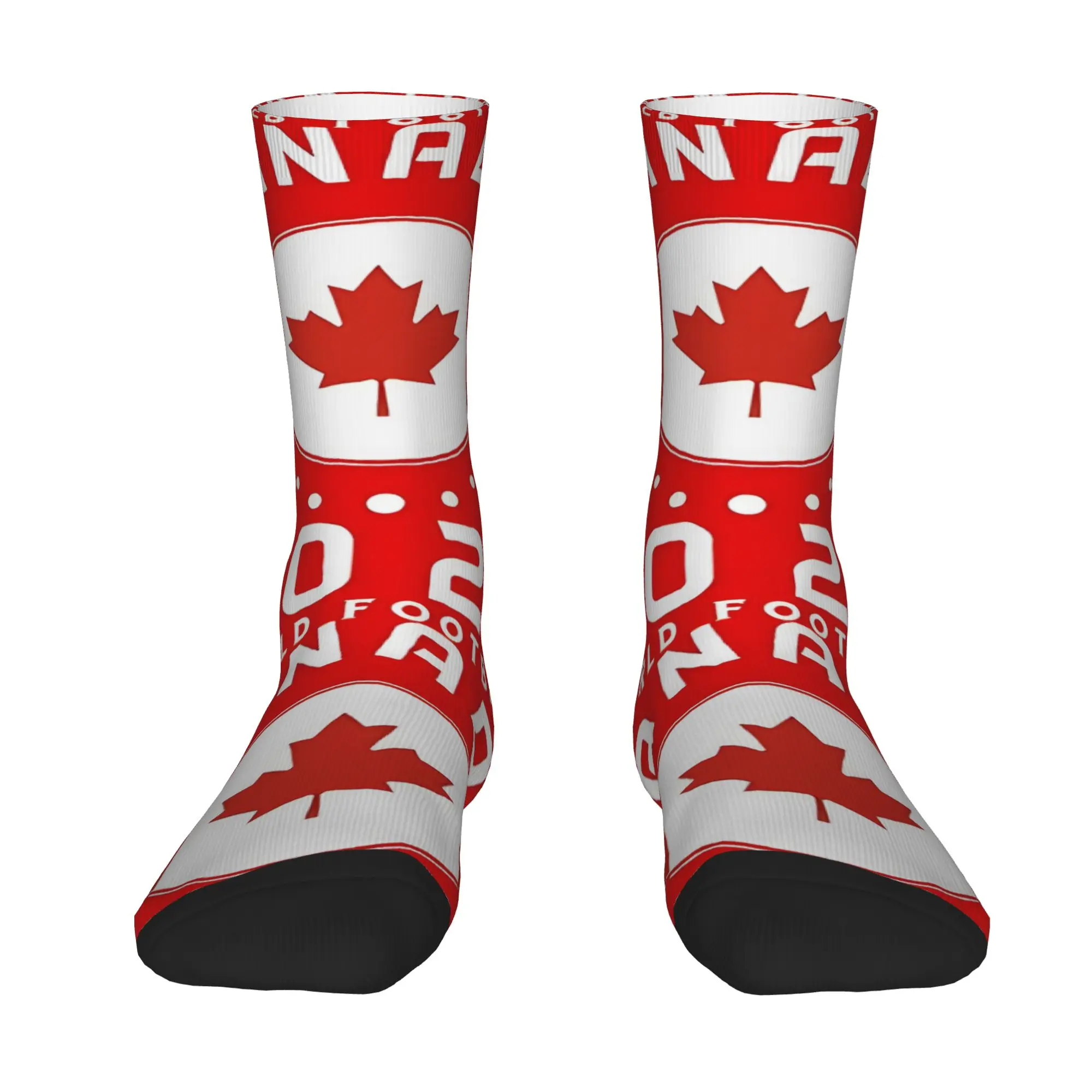 

Funny Happy World Soccer 2026 Canada Football Fan Retro Harajuku Hip Hop Novelty Casual Crew Crazy Sock