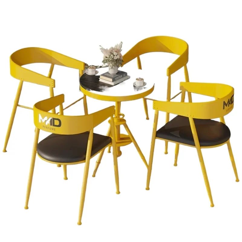 

Industrial style milk tea shop tables and chairs, combination Internet celebrity dessert shop cafe cold drink shop