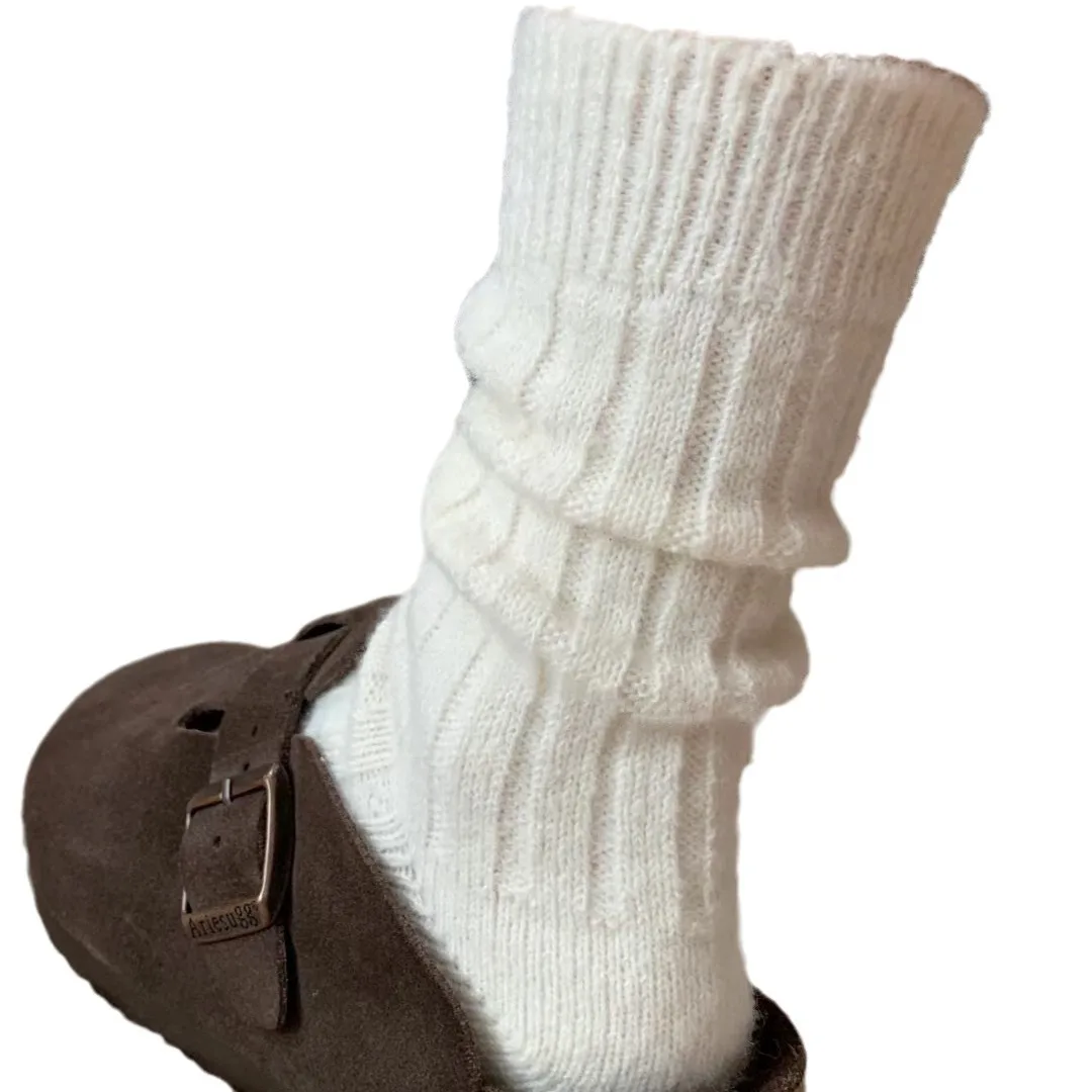 جديد الشتاء الكشمير الصوف النساء الجوارب عارضة الأزياء اليابانية بلون سمكا طويلة جورب الفتيات الحرارية الدافئة طاقم جورب #5