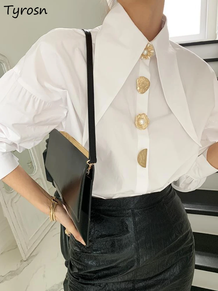 Shirts Women Creativity Elegant Design Simple All-match Daily Korean Style Retro New Fashion Tender Office Ladies Autumn Cozy