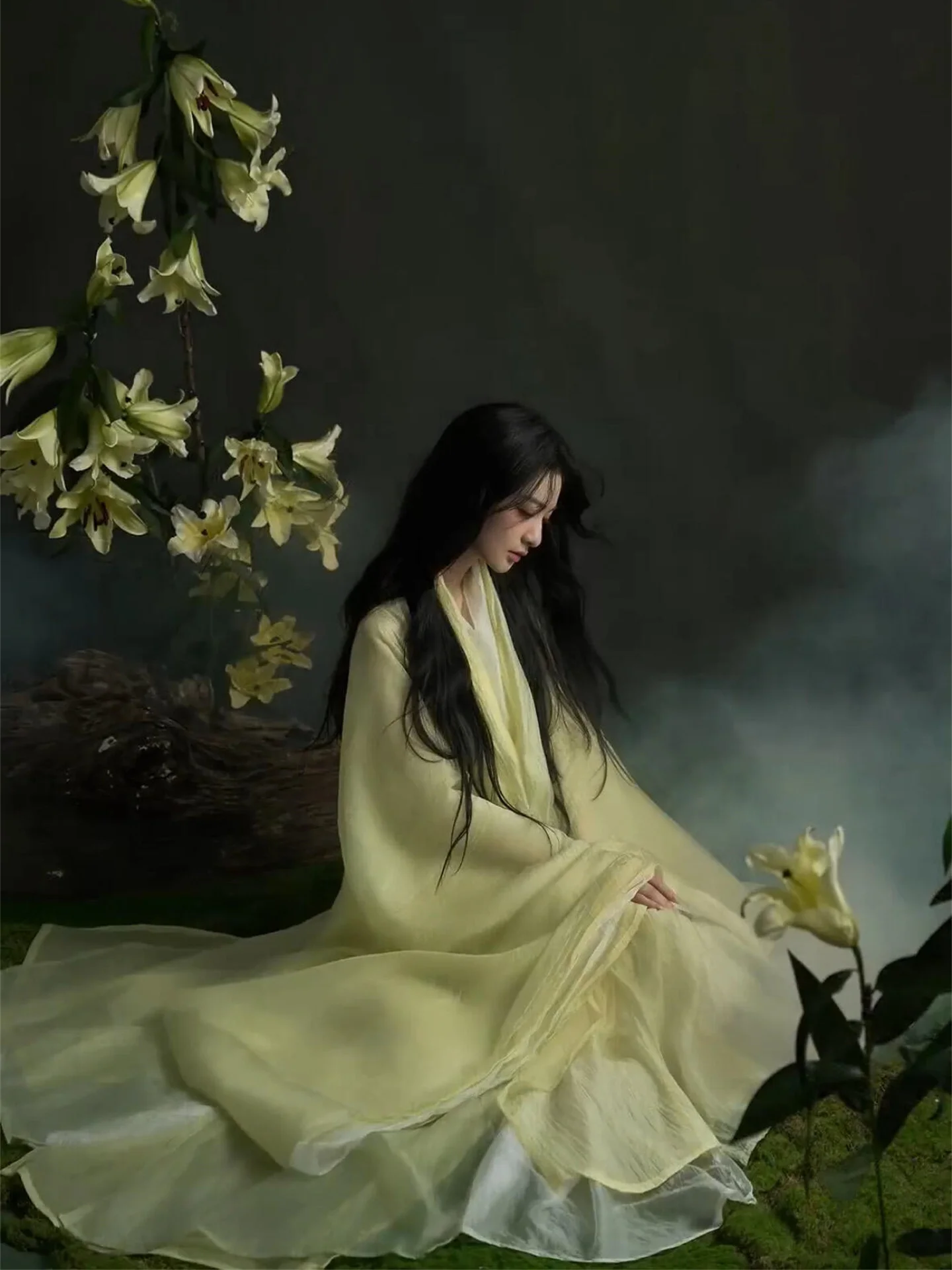 

Ele Hanfu Photoaphy Costume Whisical Qing Cold Pure Desire Sle Wei Jin Dynas Art Photo Studio Floating War Robe