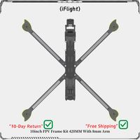 iFlight XL10 V6 10inch FPV Frame Kit 420mm with 8mm Arm Compatible with O3 Air Unit/Caddx Vista HD for FPV Long Range LR10 Drone