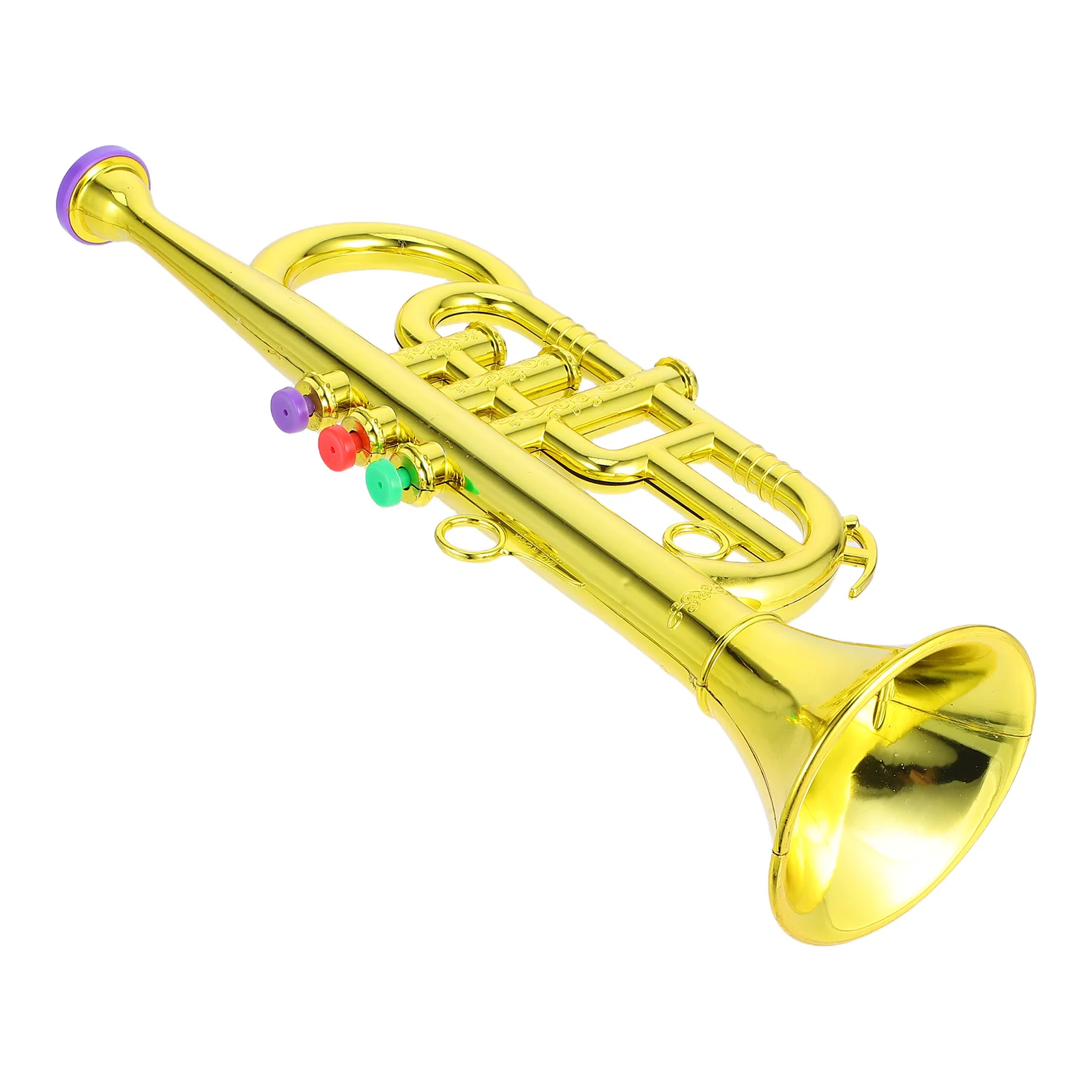

Mini Trumpet for Toddlers 3-Key Music Instrument Kids Playtime Learning Tool Portable Plastic Horn for Family Gathering