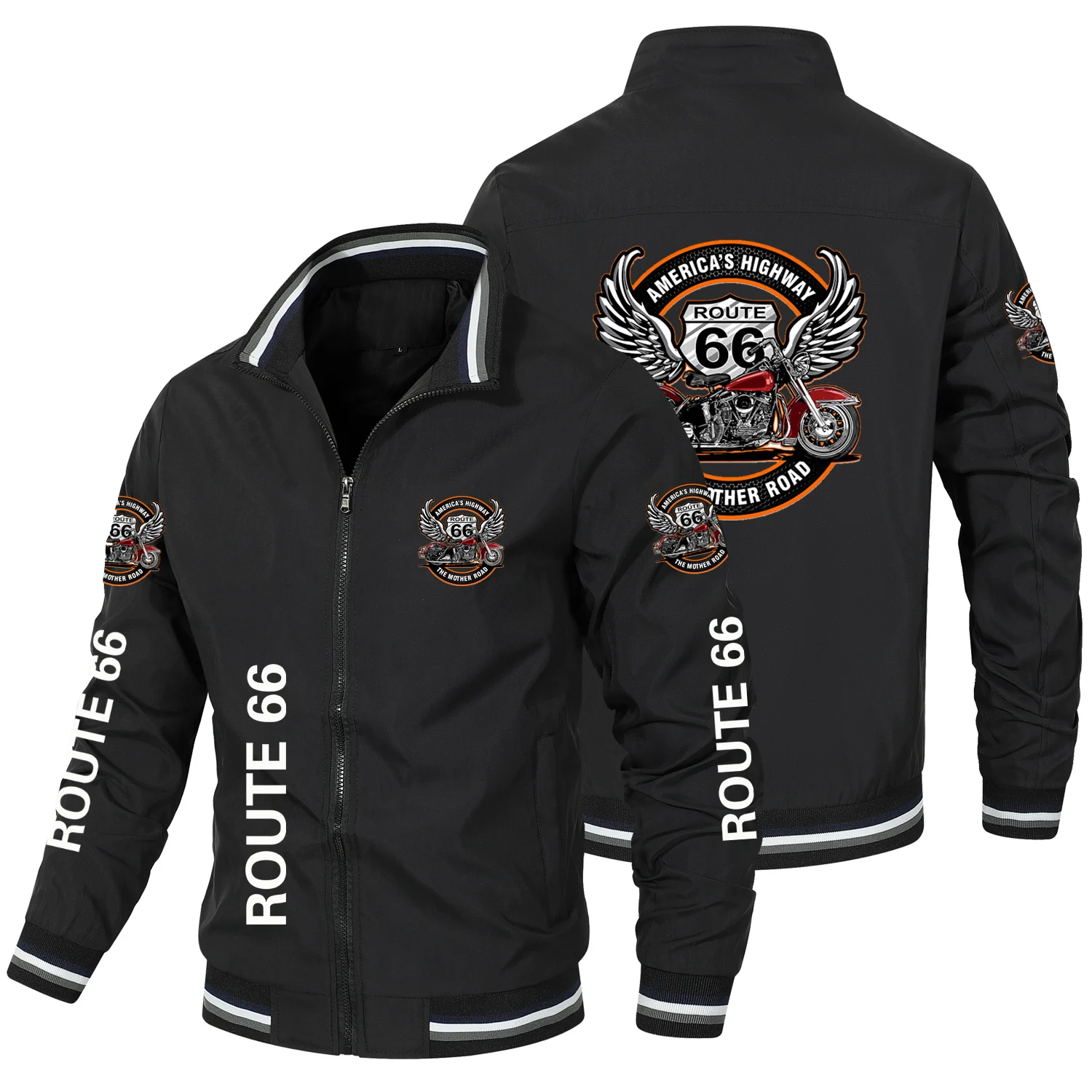 New 2026 Fashion Men's Jacket Harajuku Casual Sports Jacket Car Motorcycle Racing Jacket Zippered Top Windproof Baseball Shirt
