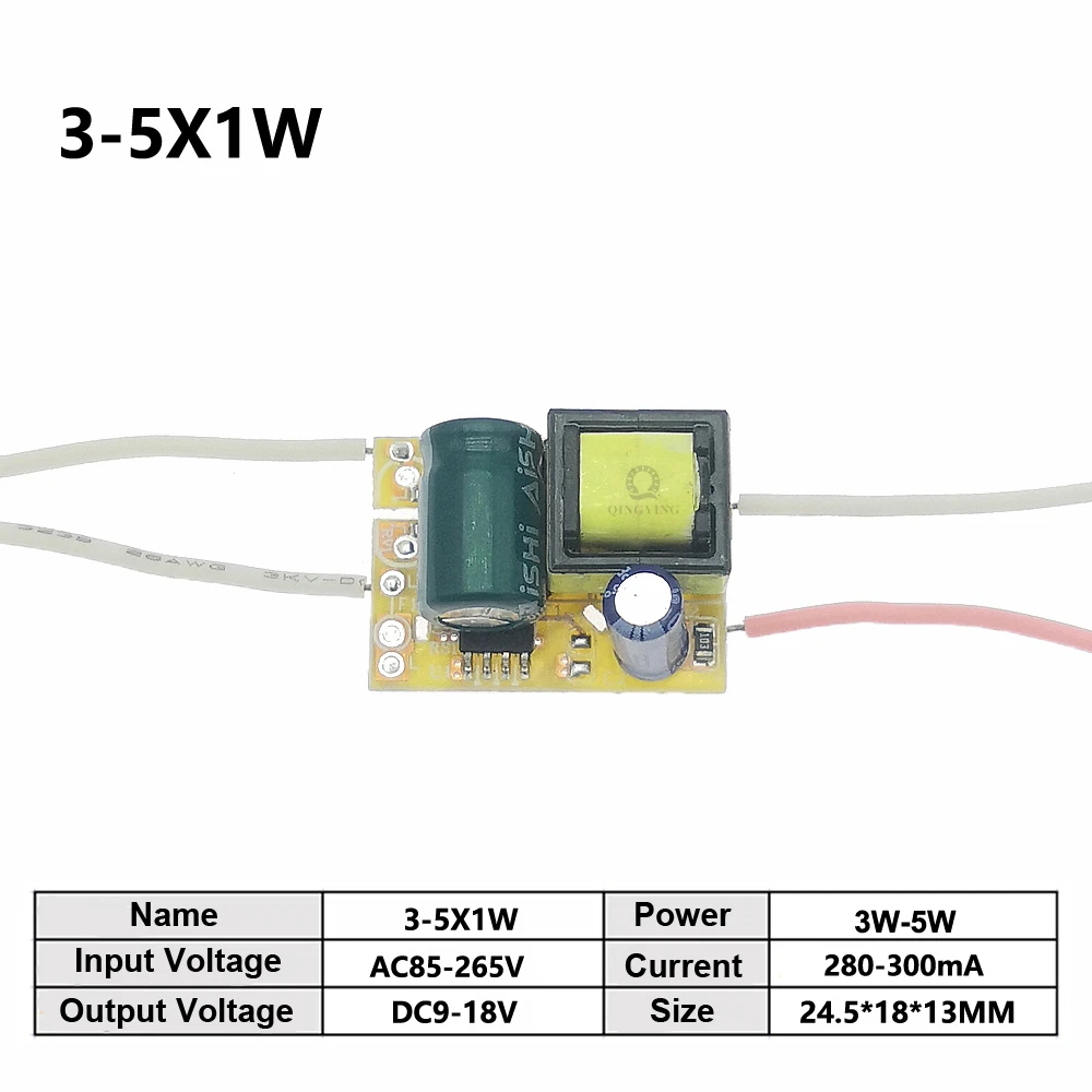 10pcs-50pcs LED Driver 300mA 1W 3W 5W 7W 12W 18W 20W 25W 36W 50W AC220V Power Supply Lighting Transformers For LED Power Lights