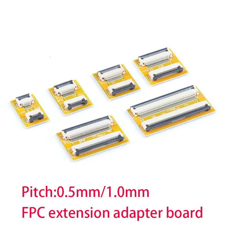 10PCS/1PC FPC FFC Flexible Flat Cable Extension Board 0.5mm 1mm Pitch 4Pin 5 6 7 8 9 10 12 14 15 16 20 30 40 50 60 PIN Connector