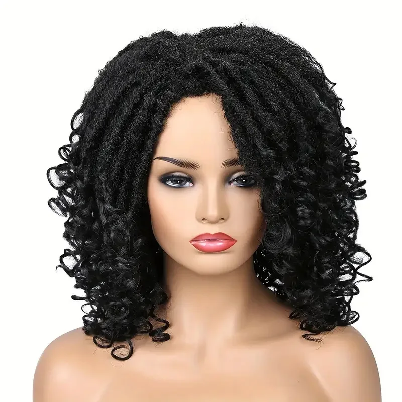 short style synthetic fiber wig dirty braid head cover wigs 's best-selling synthetic fiber dirty