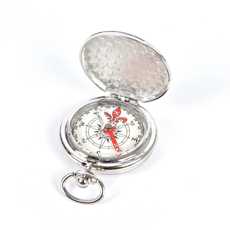 (YOUU06)Pocket Watch Flip Compass Portable Hiking  Compass Compass Keychain