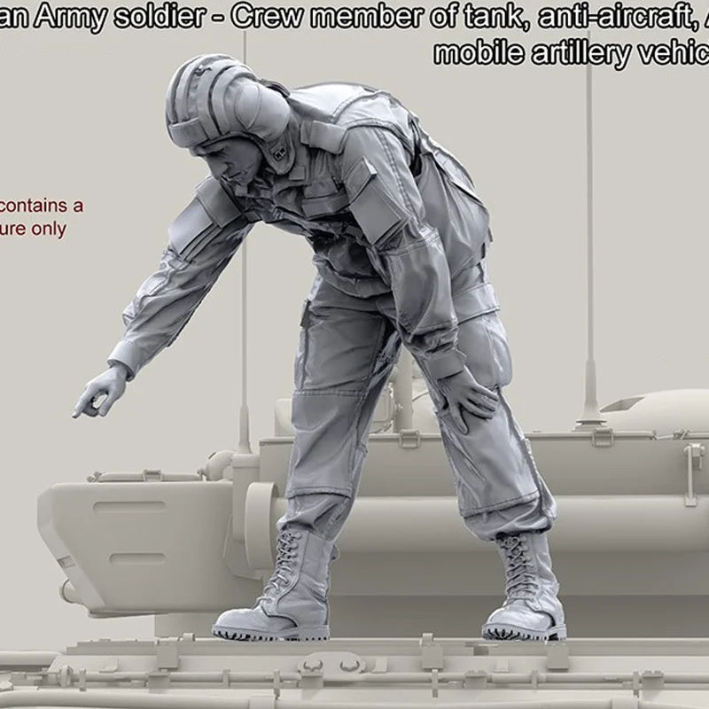 1/35 Die-Cast Resin Figure Model Building Kits Russian Army Soldier Tank Repair Unassembled and Unpaint Diorama Toys