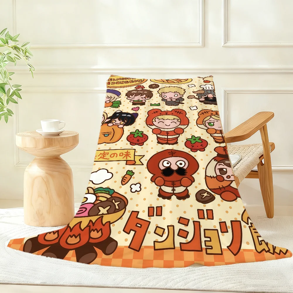D-Delicious in D-Dungeon Cute Anime Blanket Throw Super Cosy Plush Living Room Sofa Couch Childish Birthday Gifts