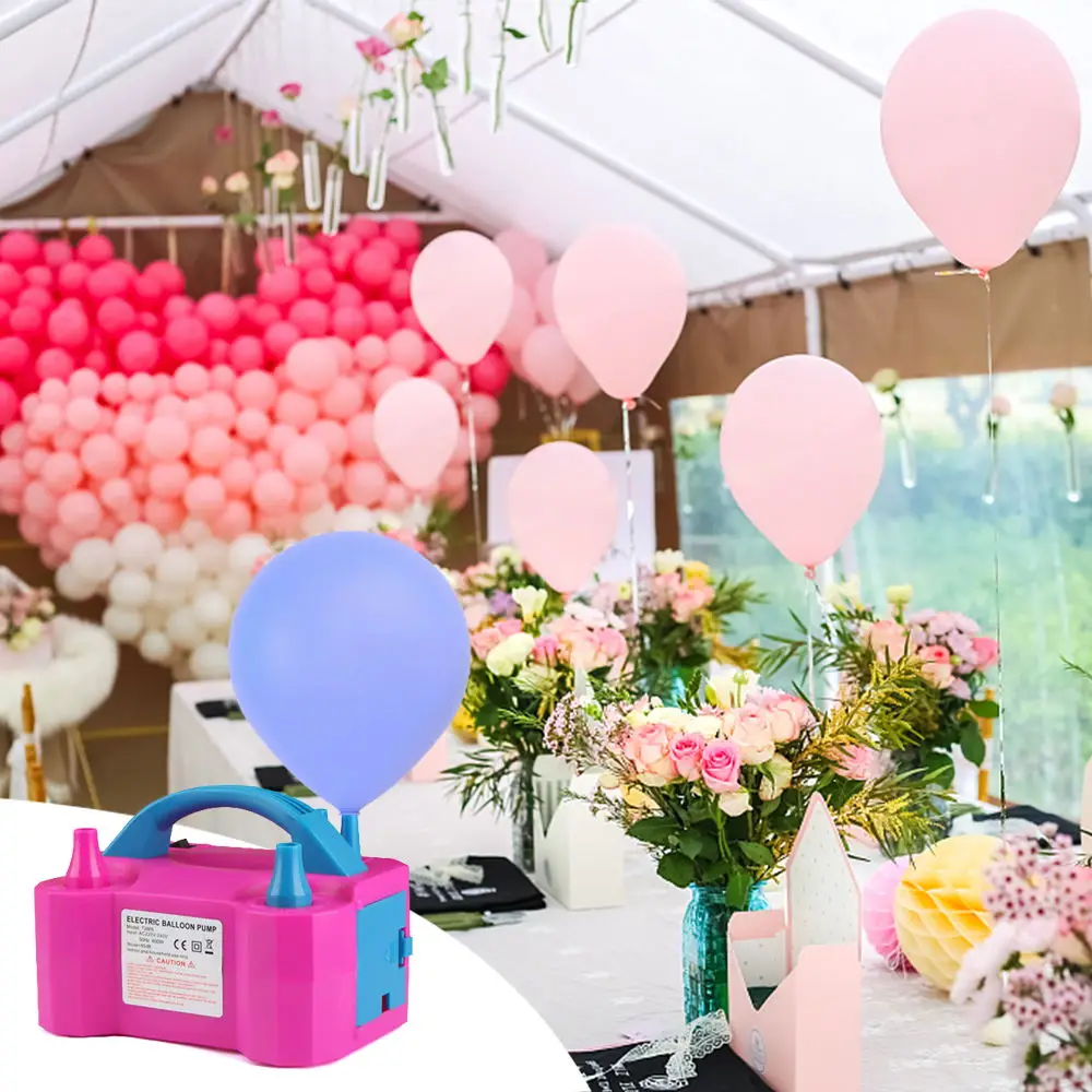 

Electric Balloon Air Pump, Double Nozzle, Automatic Inflator, Air Blower, Party, Wedding, Valentine's Day Decoration