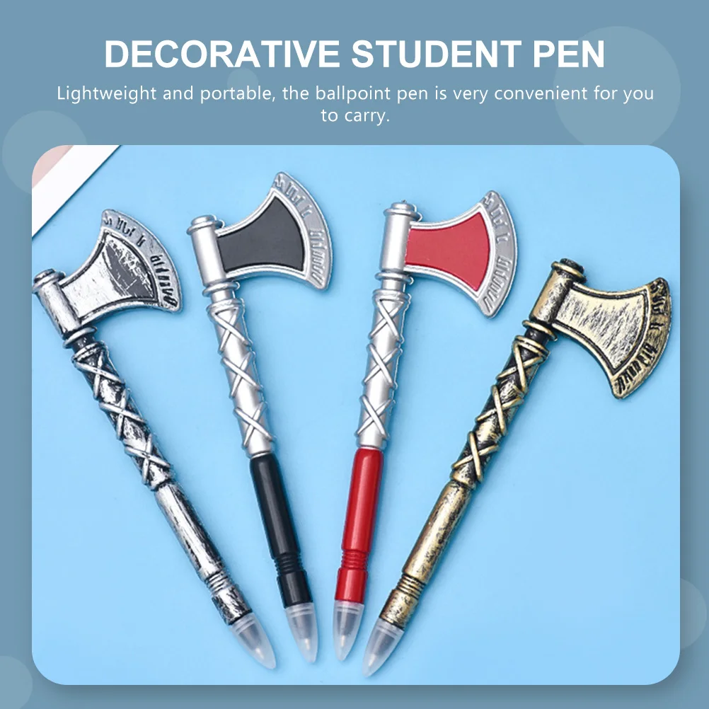 

4Pcs Decorative Ballpoint Pens ABS Material Lightweight Portable Writing Pens Student Accessory School Ballpoint Pen
