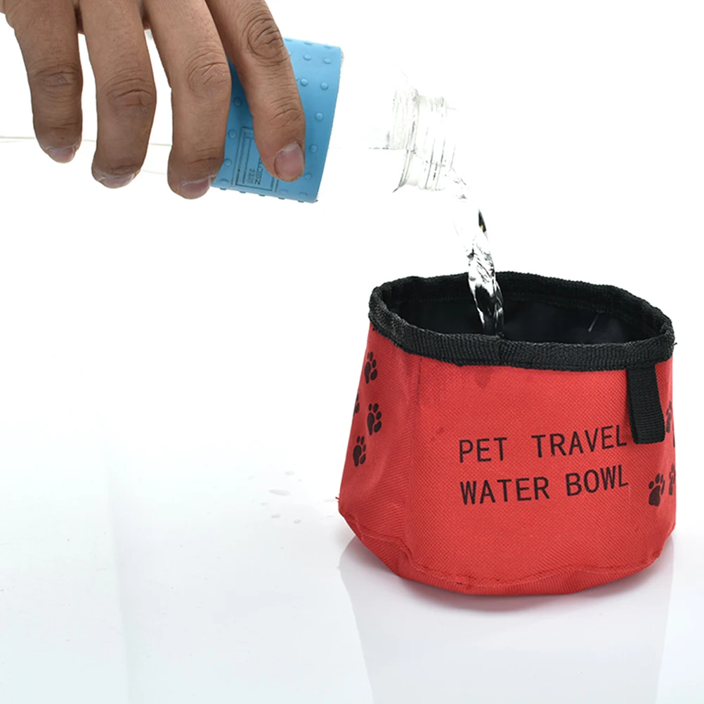 

2Pcs Waterproof Dog Bowl Foldable Travel Bowl for Small Dogs Portable Hiking Pet Food Dish Oxford Cloth Pet Supplies