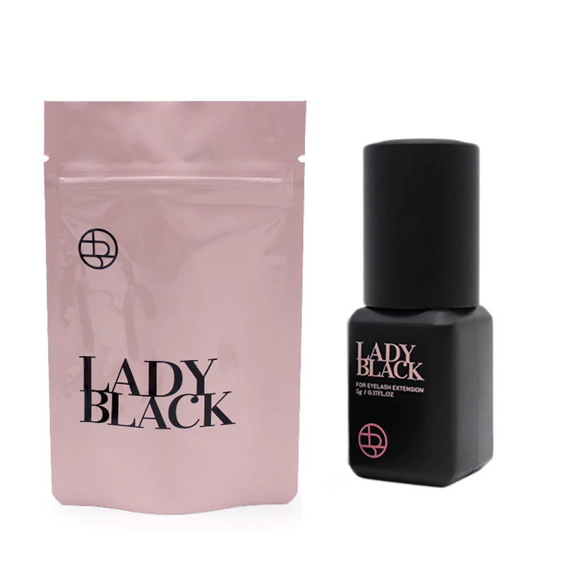 1 Bottle Lady Black Glue Fake Eyelash Extension 1s Fast Dry Long Lasting Makeup Tool Korea Beauty Strong Adhesive Waterproof
