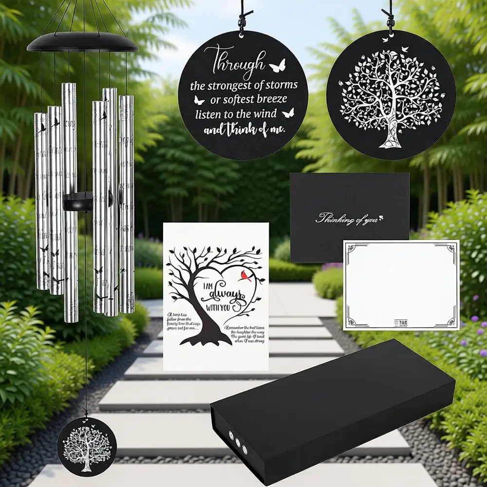 

40 симфонических колокольчиков глубокого тона с 6 анодированными трубками для памяти или наружного декора