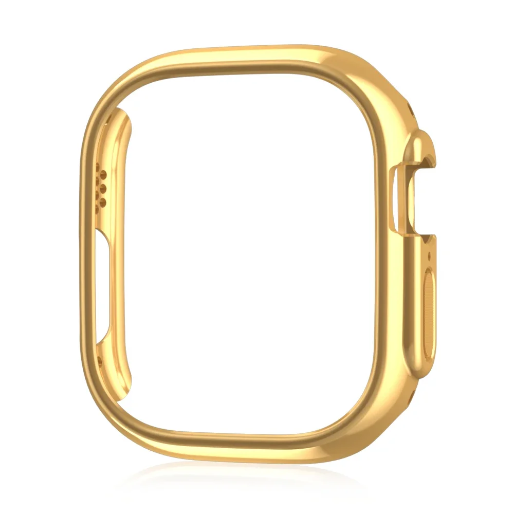 For Apple Watch 38 40 42 45 ultra3 49mm Plated Skeleton Cover Hard PC Bumper Case Frame for iWatch SE 11 10 9 8 7 6 5 4 SE3 Case image 3
