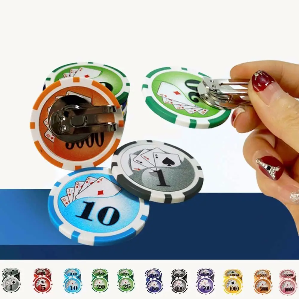 1Pcs Golf Equipment Golf Accessories Absorb Clip Ball Position Golf Ball Marker Golf Hat Clip Standard Hat Clip Poker Numbers