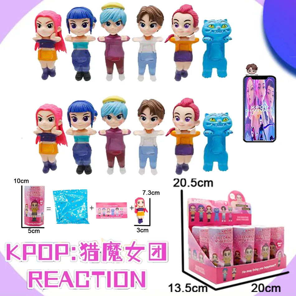 أنيمي الملاك صندوق أعمى Kpop شيطان الصيادين نموذج لجسم لعبة رومي ميرا زوي سوس الاطفال جمع و هدية مفاجئة