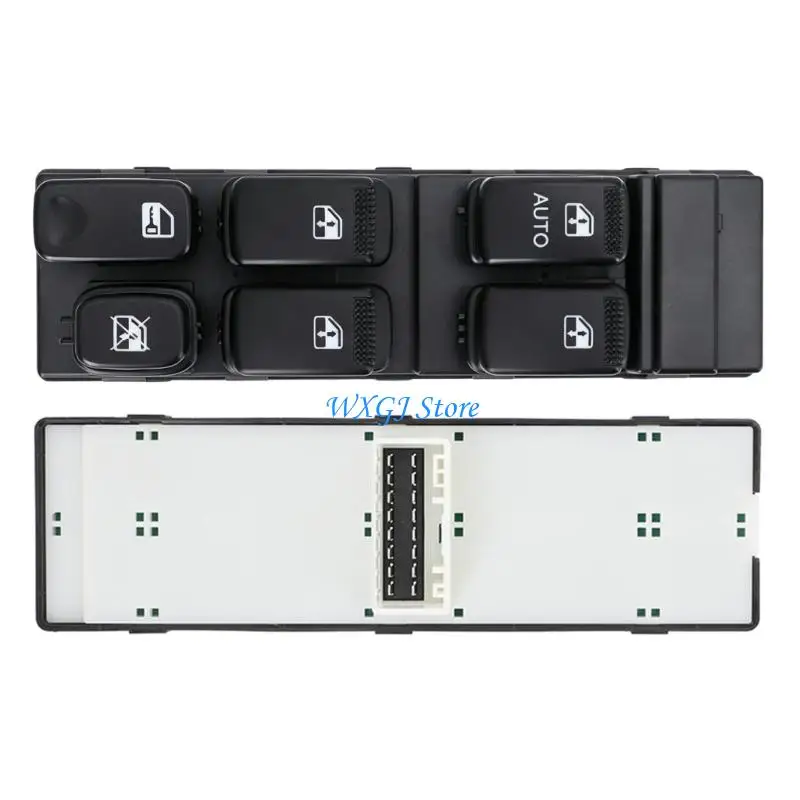 37JE Vehicle Window Control Assembly With AUTO-Marked Buttons, ABS Housing and 93570-2F460D8 Reference for Replacing a Worn