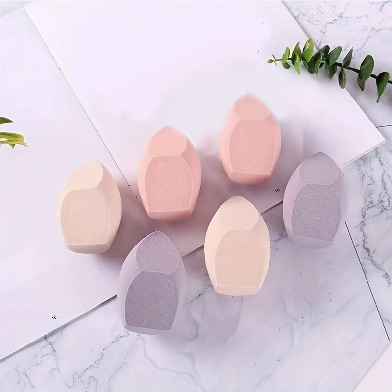 1PC Dry Wet Dual Use Non Powder Makeup Sponge Ball Women\'s Makeup Accessories Box Huge Three Cut Beauty Egg