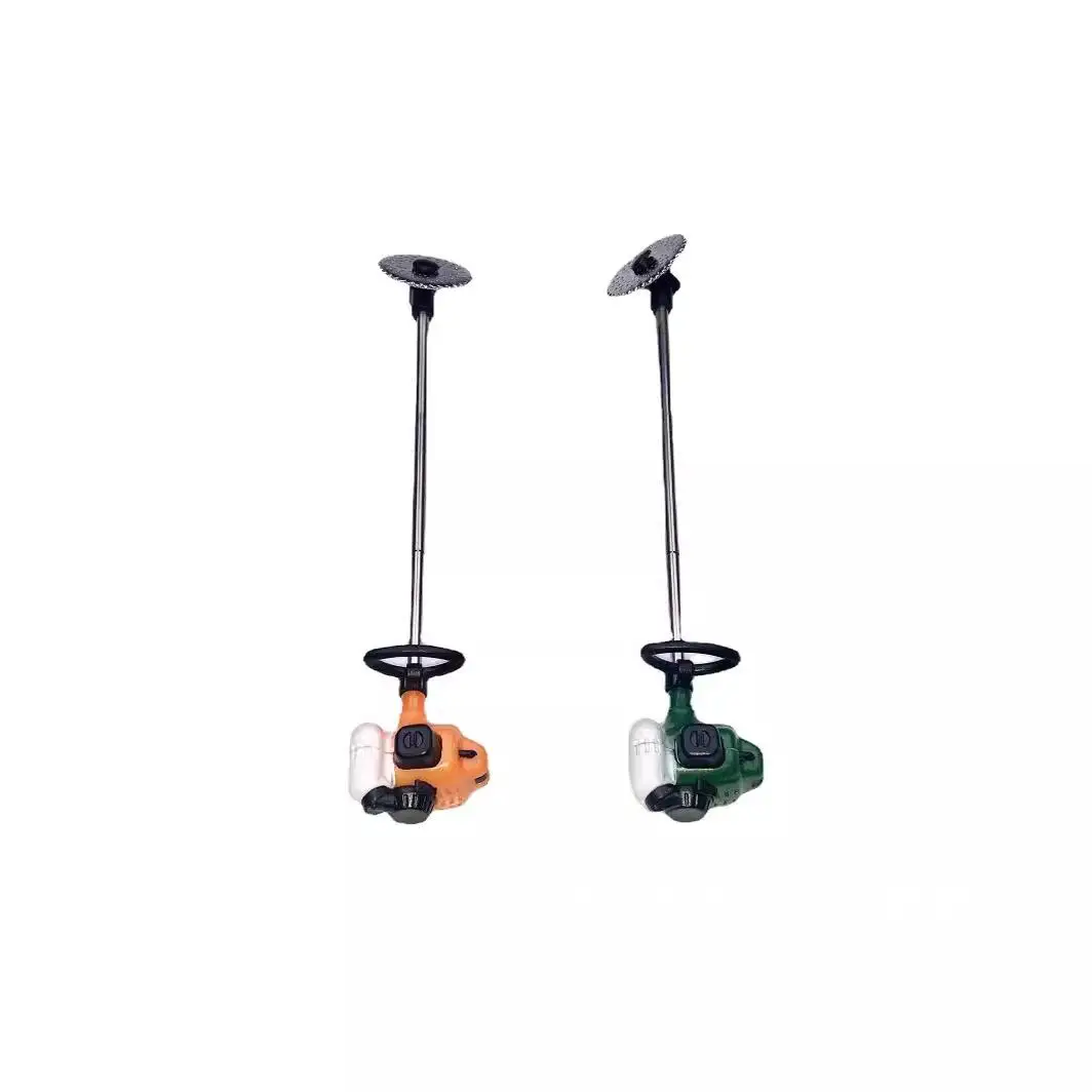 Mini cortador de grama com motosserra em escala 1:12 para decoração de cena de casa de bonecas modelo de simulação de plástico com embalagem de saco OPP