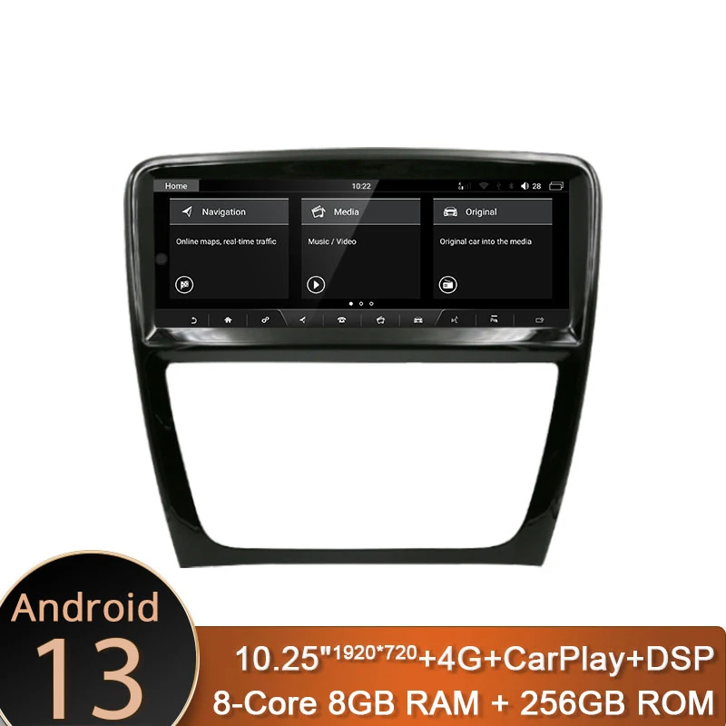 Car Multimedia Player Android 13 For Jaguar XJ XJL XJR 2009 - 2018 GPS Navigation 10.25 Inch Car Radio Stereo Audio DSP Video HD