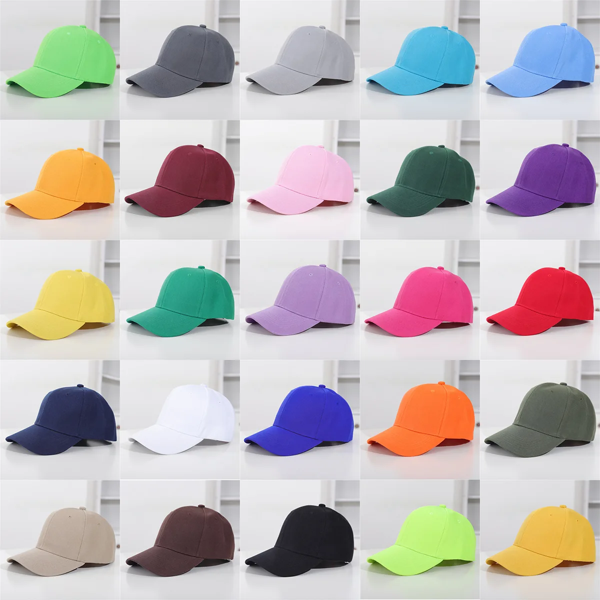 21 Color Custom Logo Print Men's Casual Hat Adjustable Back Women's Solid Baseball Sun Hat Outdoor Travel Fashion Peaked Hat