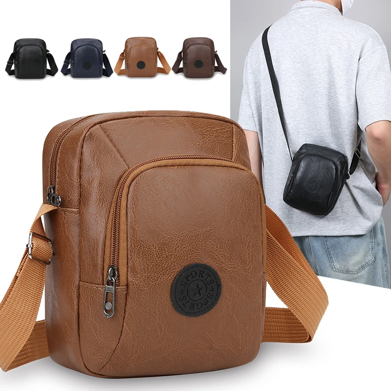 

Men's Portable Crossbody Bag Lightweight Travel Business Trip Shoulder Bag Mobile Phone Daily Commute Storage Messenger Packs