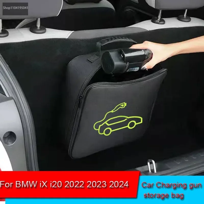 

For BMW iX i20 i30 i40 Waterproof Retardant Trunk Storage Box Accessory EV Car Portable Charging Cable Storage Carry Bag