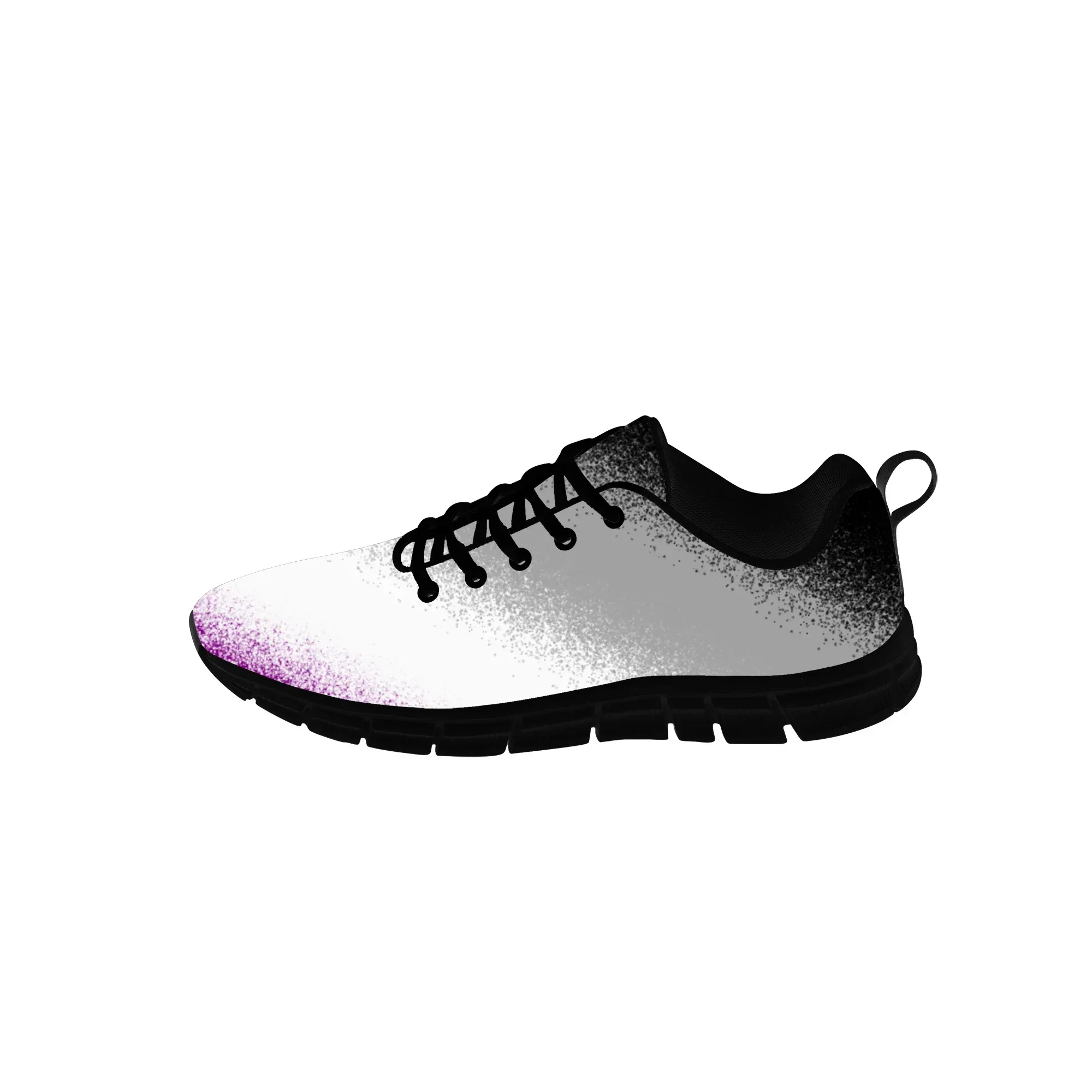 Hot Asexual pride Sports Shoes Mens Womens Teenager Sneakers Casual Custom High Quality Couple Shoes Latest Black Running Shoes