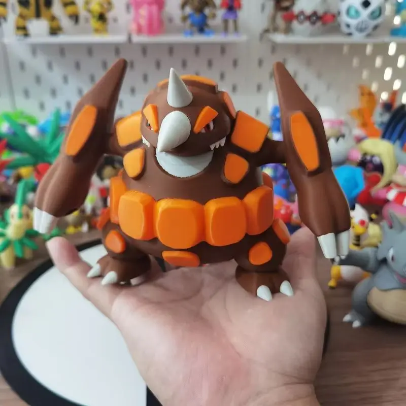 PokéMon Anime Rhyhorn Rhydon Rhyperior 1:20 Proportion World Diy 3d Printing Cartoon Doll Ornaments Model Kids Trendy Toys Gifts