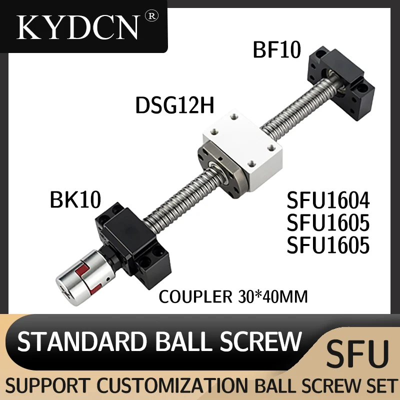 ballscrew sfu1605 conjunto final personalizado usinado cnc máquina peças de rolamento porca habitação bk bf modo uso para imp